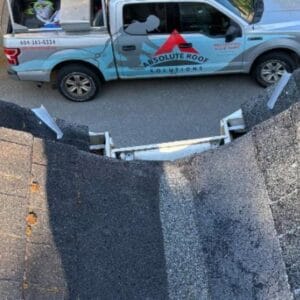 The shingles have worn through and are allowing in water.